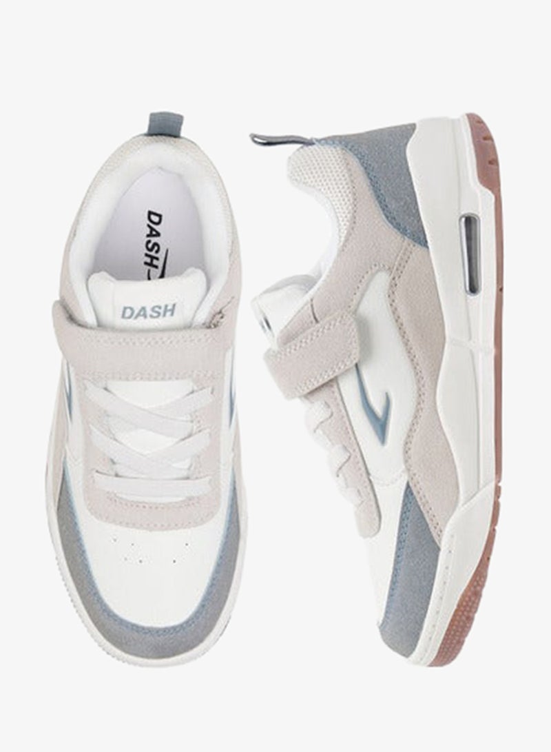 Dash Girls Panelled Sports Shoes with Hook and Loop Closure - Image 3