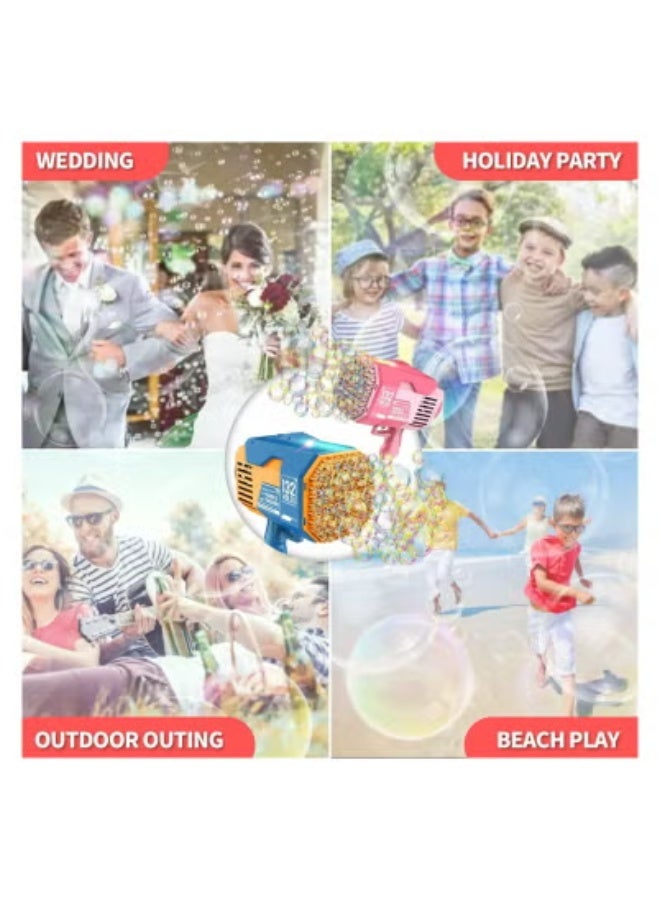JAJEEK Automatic Bubble Gun for Kids with 132 Holes – Powerful Upgraded Bubble Machine with Included Bubble Solution – Creates Thousands of Bubbles Instantly for Birthday Parties, Weddings, Summer Fun, Indoor & Outdoor Play – Safe, Easy to Use Toy for All Ages - Image 3
