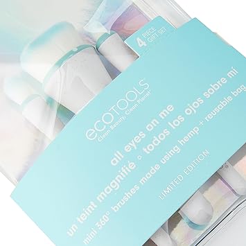 EcoTools Limited Edition All Eyes on Me Makeup Brush Holiday Kit Stocking Stuffer Premium Makeup Brushes Travel Sized Mini Brushes 5 Piece Gift Set - Image 5