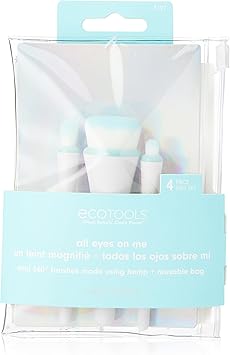 EcoTools Limited Edition All Eyes on Me Makeup Brush Holiday Kit Stocking Stuffer Premium Makeup Brushes Travel Sized Mini Brushes 5 Piece Gift Set - Image 1