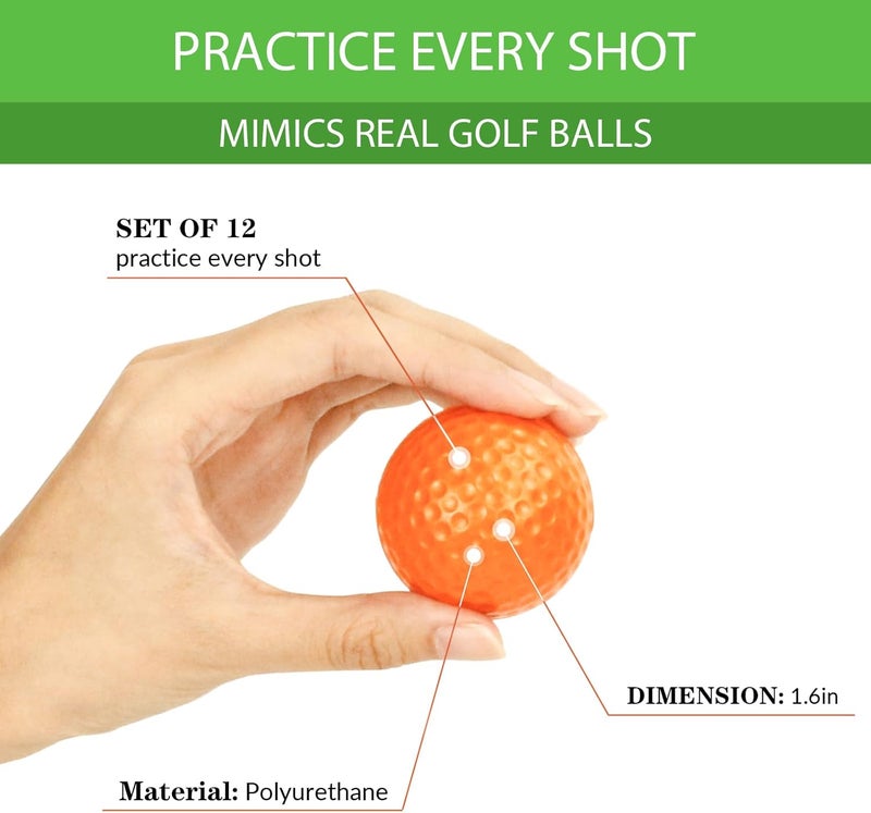 Bac-kitchen 40 Pack Foam Golf Practice Balls - Realistic Feel and Limited Flight Training Balls for Indoor or Outdoor - Image 3