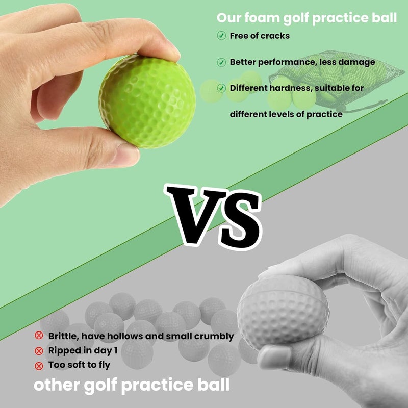 Bac-kitchen 40 Pack Foam Golf Practice Balls - Realistic Feel and Limited Flight Training Balls for Indoor or Outdoor - Image 5