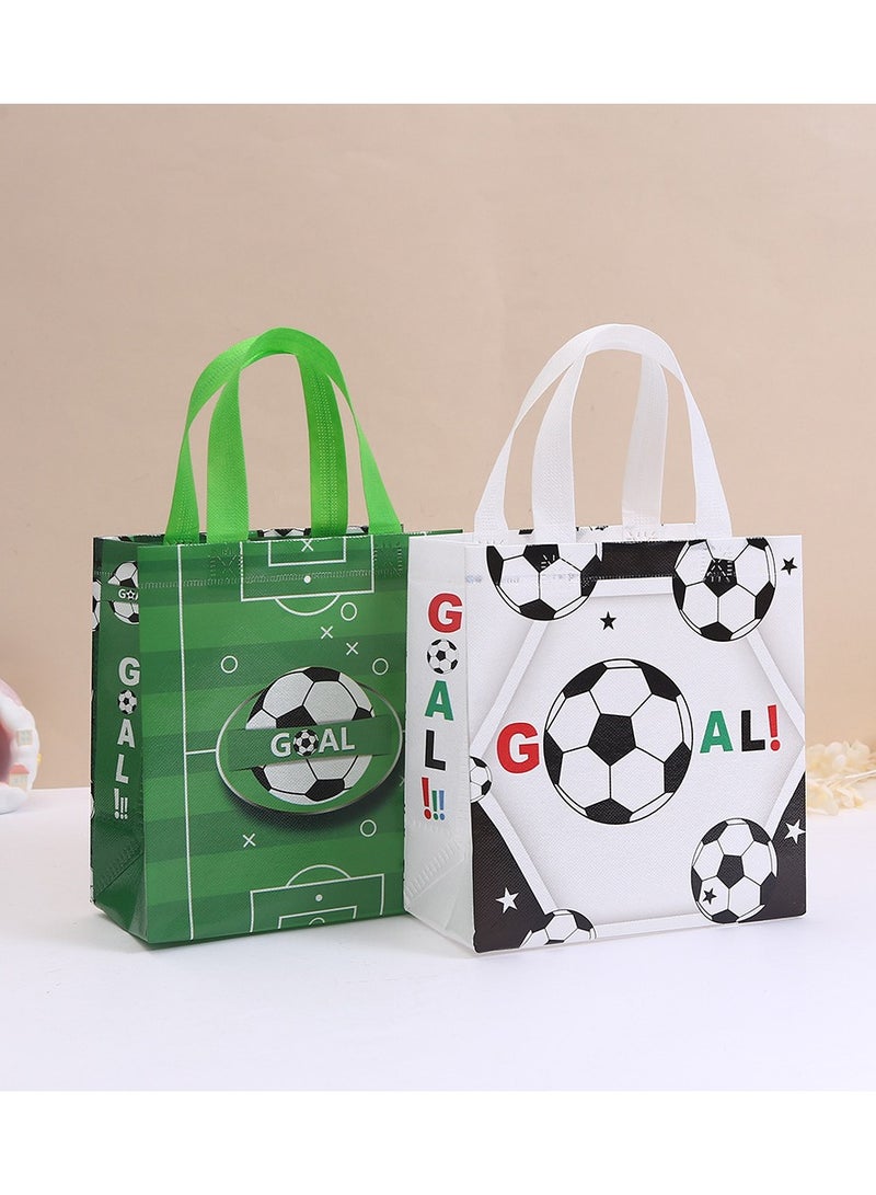 18 قطعة من أكياس الهدايا القابلة لإعادة الاستخدام، حقيبة هدايا من القماش غير المنسوج مع مقابض، أكياس هدايا متعددة الوظائف مقاومة للماء لتغليف الهدايا، لوازم الحفلات - Image 1