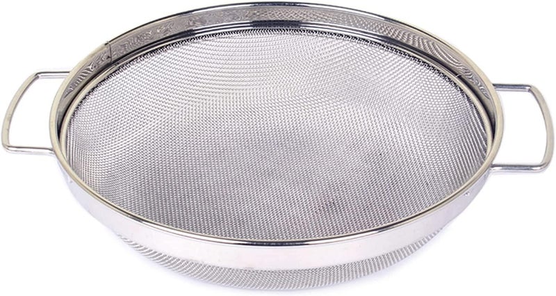 ELEXIQ Stainless Steel Puran Jali/Chalan, 20 cm, Silver, Purpose for Sieving and Pulping of Food Grain Wet Dough and Mango in Home Kitchen, Restaurants, Hotels and Catering Services (25cm Puran Jali) - Image 1