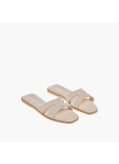 Celeste Women's Textured Cutout Detail Slip-On Sandals  - Image 1