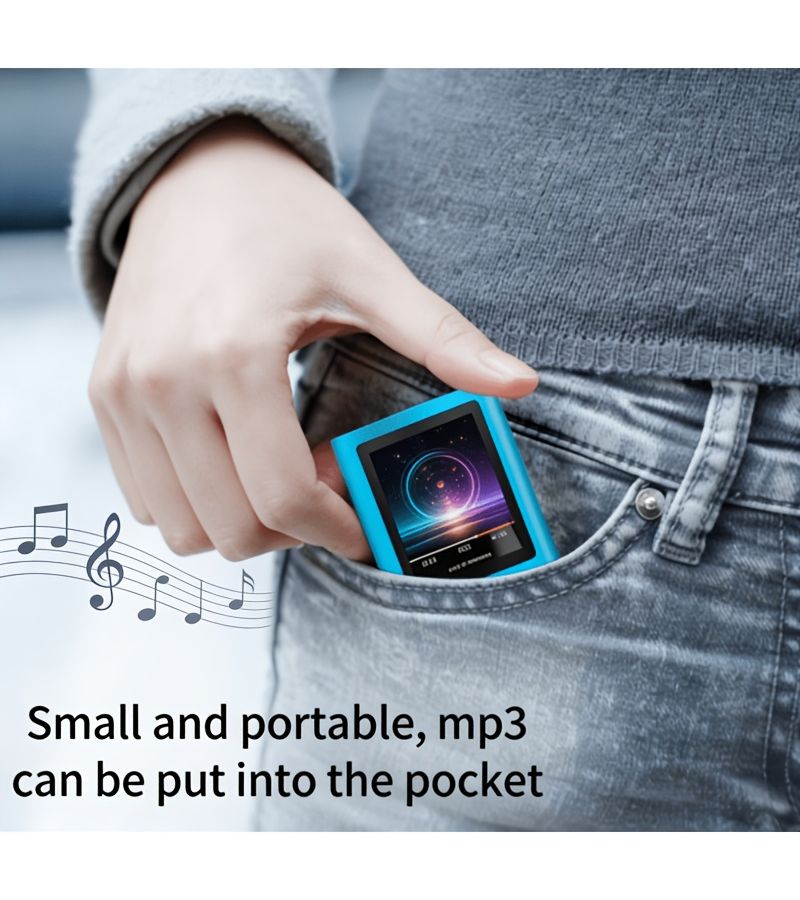 New Mp3 Music Player With High Quality Wired Headphones 1.8 Inch Led Screen Video Recording And E-Book Pink - Image 3