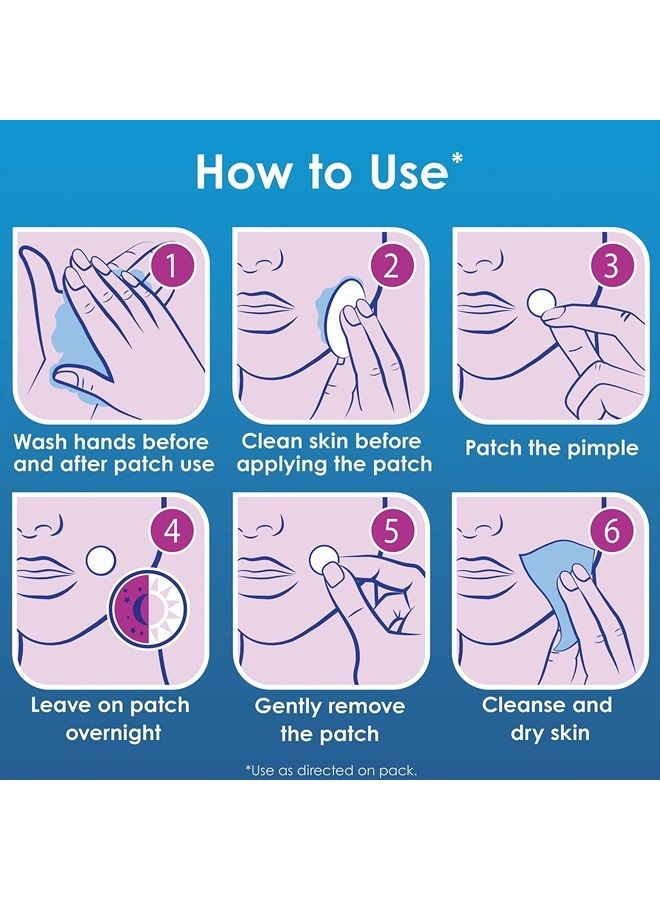 Clearasil لصقات البقع الليلية، علاج حب الشباب المتقدم بالهيدروكولود، ملصقات بقع العيوب للوجه، 18 قطعة - Image 2