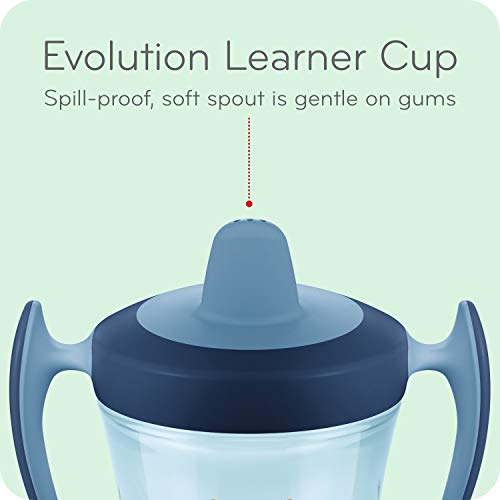 NUK Evolution Straw Cup, Blue 8 Ounce (Pack of 2) - Image 3