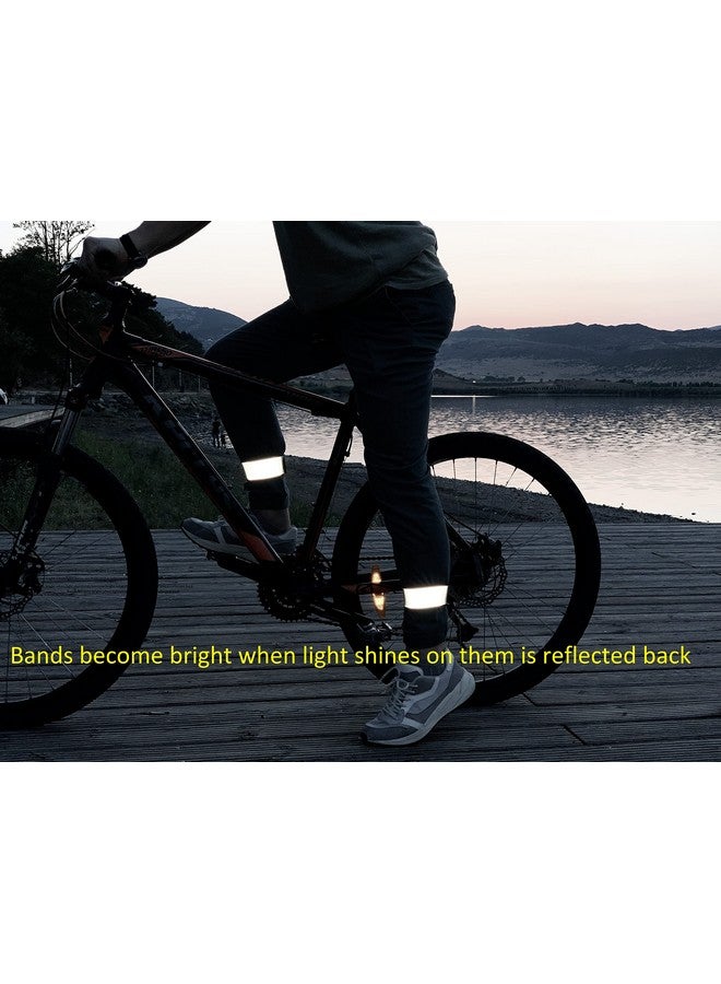 Leg Shield Premium Reflective Ankle Bands Very Large Reflective Area For Greater Visibility Bright Comfortable Neoprene Straps For Biking Running Walking Protects Cyclist'S Pants From Chain - Image 3