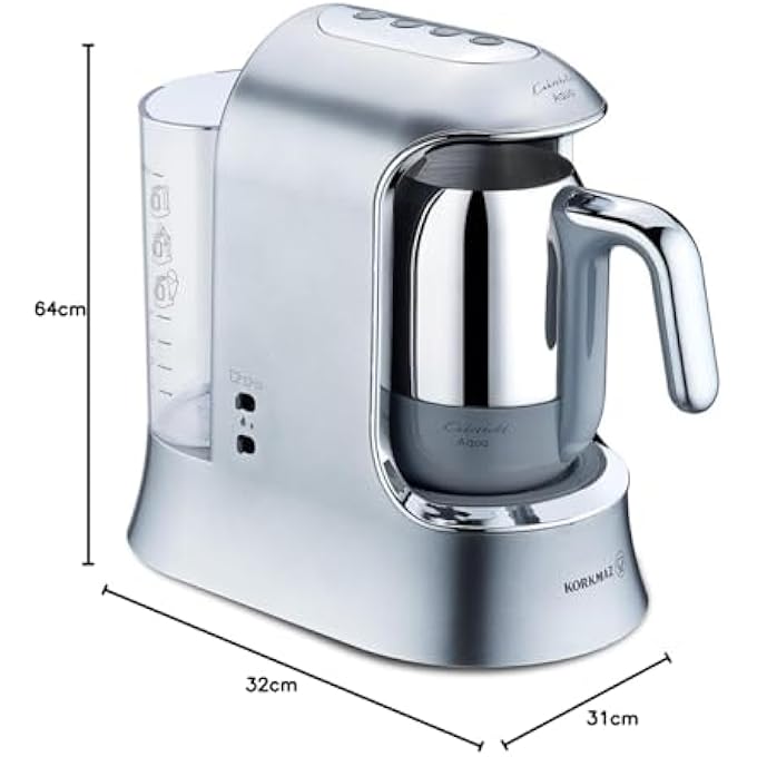 كوركماز ماكينة صنع القهوة الكهربائية Kahvekolik Aqua من InoxChrome ماكينة صنع القهوة التركية الكهربائية Ka86205 - Image 5