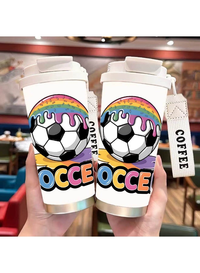 FIFA 520ml World Cup Printed Stainless Steel Insulated Water Bottle Double Wall Vacuum Thermal Flask Leakproof Cup for Hot & Cold Drinks - Image 3