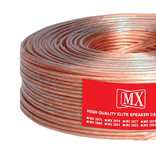 MX Speaker Cable High Performance Red & Black 50 meters Coil Premium Speaker Wires for Home Theater Systems Speakers Vehicles Car Audio Amplifiers (Transparent, 16 AWG - 50 METER (3.0 X 6.0 MM)) - Image 2