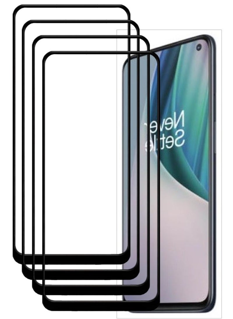 ACLIX 4 Pieces Antistatic ESD Dustproof Premium Quality High Definition Tempered Glass Screen Protector Designed For OnePlus Nord N10 5G - Image 1