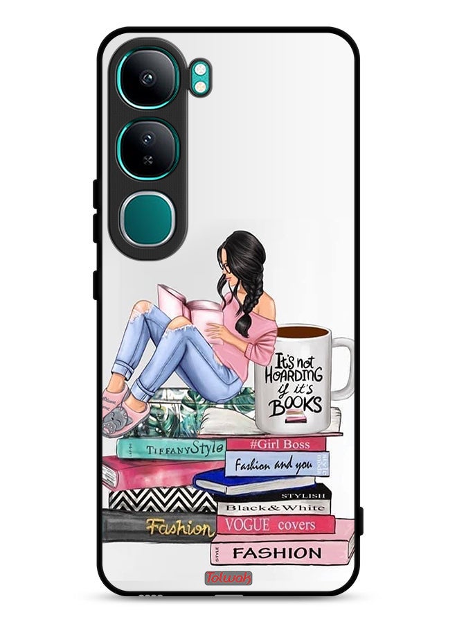 Tolwak vivo Y300 5G Protective Case Cover Girl And Fashion Books Art - Image 1