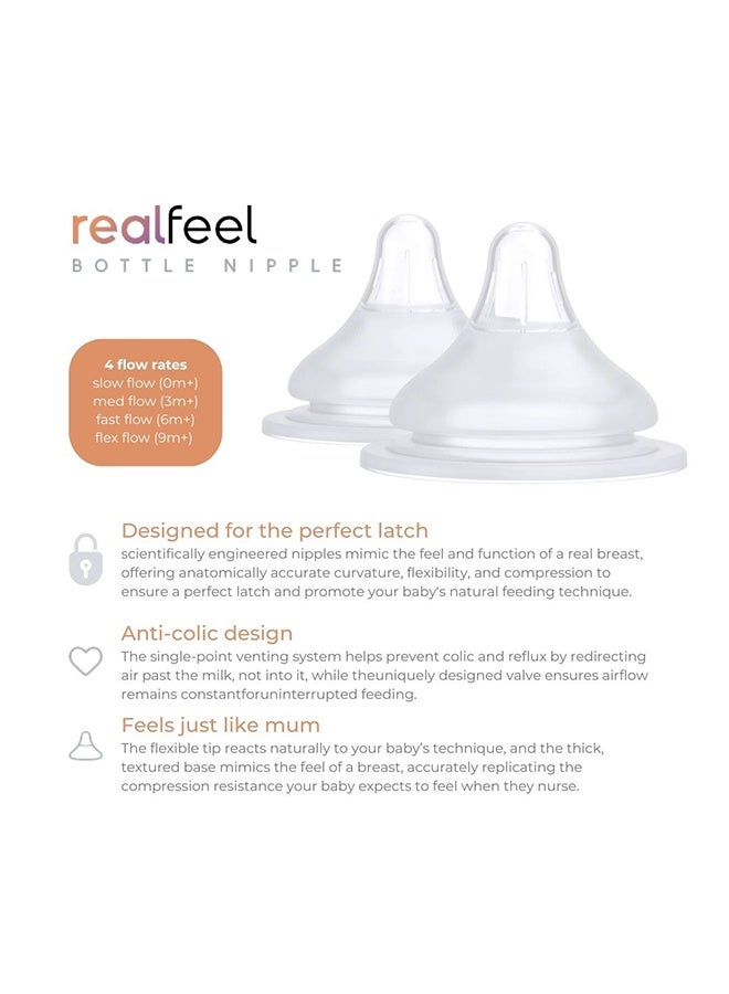 Quark RealFeel Bottle Nipples - Medium Flow - 2PC - Image 2