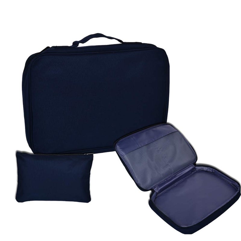 ZEBROC Polyester Laptop Messenger Handbag Durable Briefcase Carrying Case for 13 Inch Laptops & Notebooks with Inner Pouch Bag, Unisex Hard Shell Durable Water Resistant Fabric Briefcase Laptop Bag - Image 1