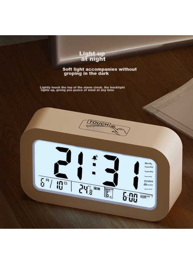 Compas Electronic Alarm Clock For Students, Wake-up Aid, Digital Clock, Student And Children's Alarm Clock, 801 Rechargeable Pink Model - Image 3