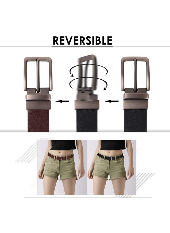 Reversible Leather Belts For Women With Rotated Metal Buckle Fashion Women Belts(1 Pcs Blackbrown) - pzsku/Z2121201B6CF723809D8DZ/45/_/1718267191/cb301754-eada-4e63-9748-1070339f1506