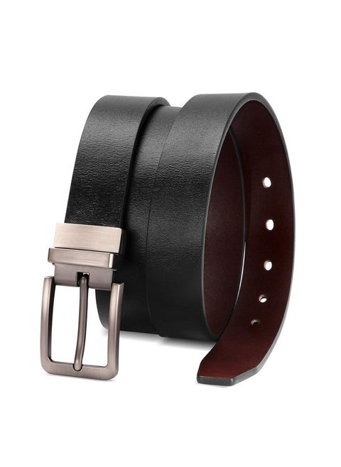 Reversible Leather Belts For Women With Rotated Metal Buckle Fashion Women Belts(1 Pcs Blackbrown)