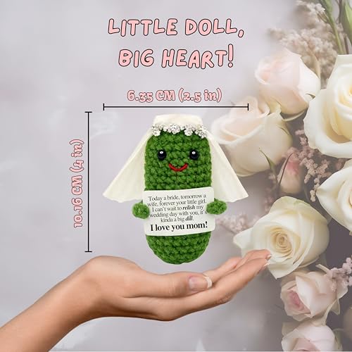 M.O.Q. Bridesmaid Proposal Wedding Party Will You Be My Bridesmaid Maid of Honor Crochet Gifts Ideas, Bachelorette, Small Cute Stuff Things, Handmade Bride Bridal Gift Set Box (Pickle Mother of Bride) - Image 3