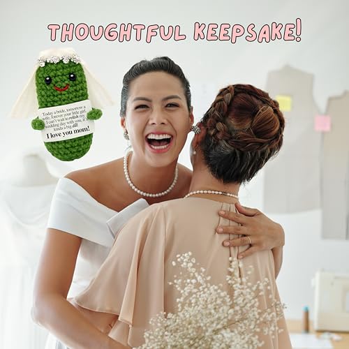 M.O.Q. Bridesmaid Proposal Wedding Party Will You Be My Bridesmaid Maid of Honor Crochet Gifts Ideas, Bachelorette, Small Cute Stuff Things, Handmade Bride Bridal Gift Set Box (Pickle Mother of Bride) - Image 5