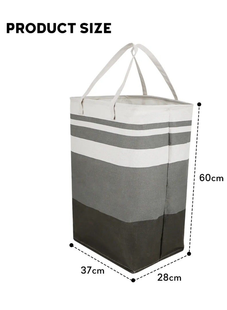 Two fordable baskets, ideal for various household uses. Made of water-resistant linen and cotton fabric.  - Image 3