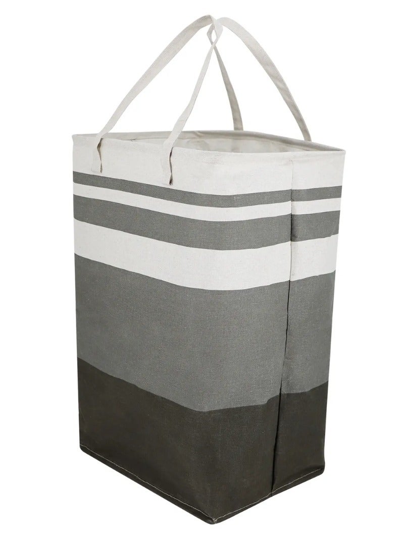 Two fordable baskets, ideal for various household uses. Made of water-resistant linen and cotton fabric.  - Image 2