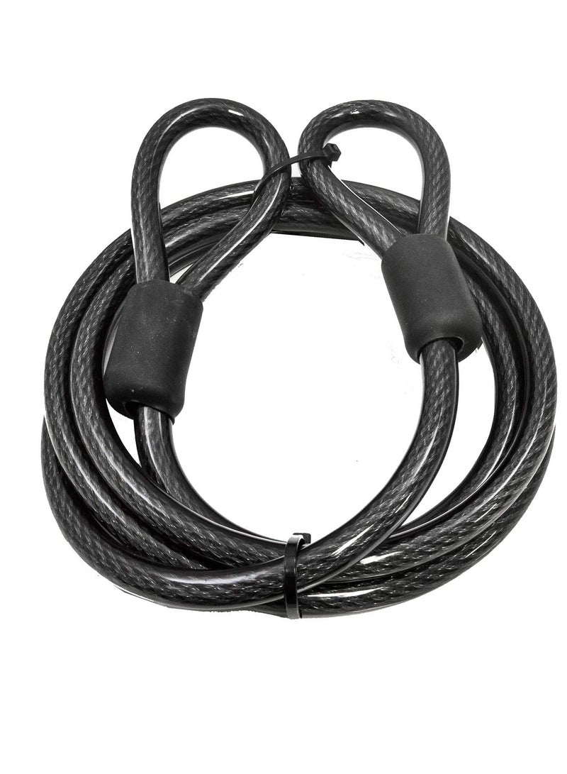 KASTWAVE Steel Cable with Loops, Bicycle Safety Cables, Thick Heavy Duty Security Vinyl Coated Flexible Steel Cable with Loop End, for Motorcycles, Ships, ladders, Doors, and Equipment Lock Accessory Kits  - Image 1