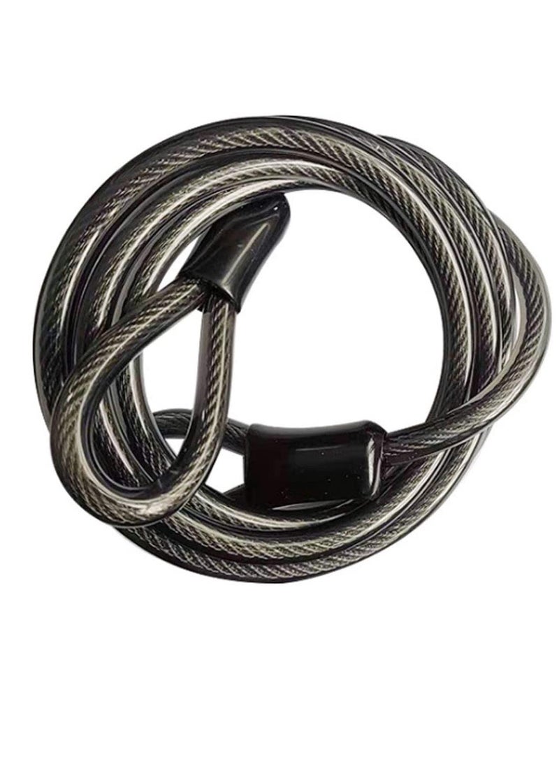 KASTWAVE Steel Cable with Loops, Bicycle Safety Cables, Thick Heavy Duty Security Vinyl Coated Flexible Steel Cable with Loop End, for Motorcycles, Ships, ladders, Doors, and Equipment Lock Accessory Kits  - Image 2