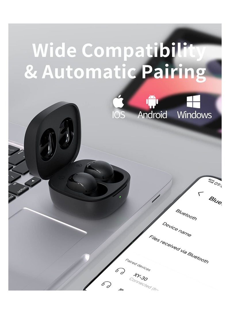 SYOSI Wireless Earbuds Bluetooth 5.0 Earbuds for iOS Android  True Wireless Earbuds with Microphone Wireless in-Ear Earphones Sweatproof 18hrs Playtime Wireless Headphone Black - Image 3