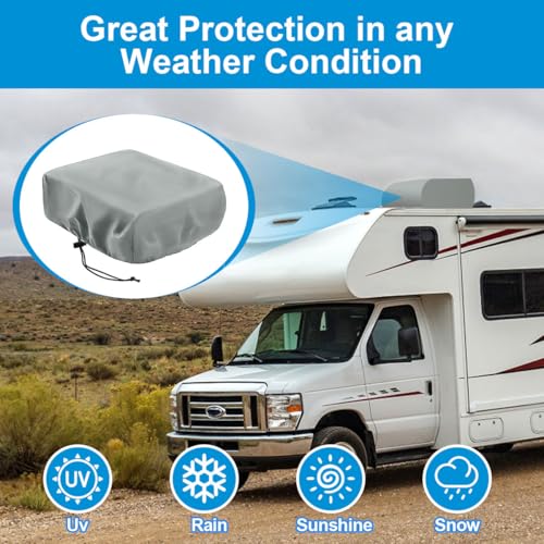 MQLD RV Camper Air Conditioner Cover Trailer AC Covers for RV Roof Unit 600D Oxford Cloth Fits RecPro TOSOT FOGATTI 16K Coleman Mach RV Air Conditioner Winter Covers for Outside RV AC Cover for Roof - Image 3