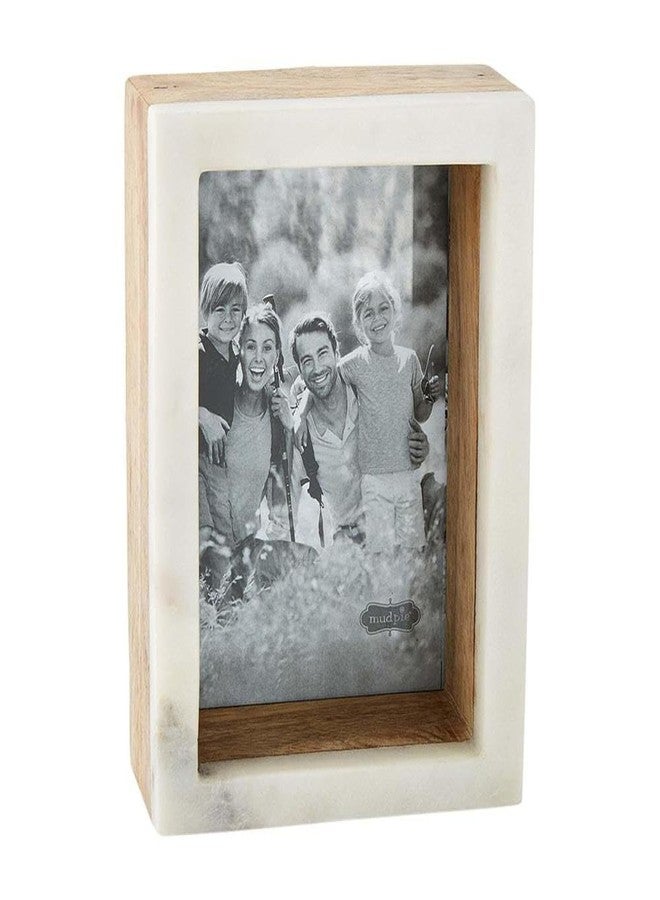 Mud Pie 5 X 7 WOOD MARBLE SHADOW FRAME, multi (46900400L)