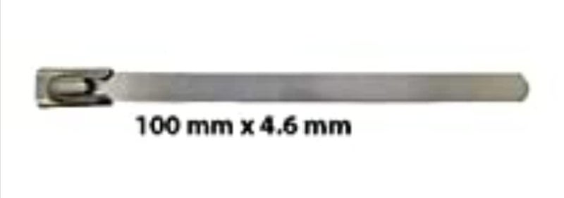 G.FIDEL METAL CABLE TIE, 100mm X 4.6mm, SS-304, Heavy Duty Self Ball Locking Tie, Pack of 10 - Image 2
