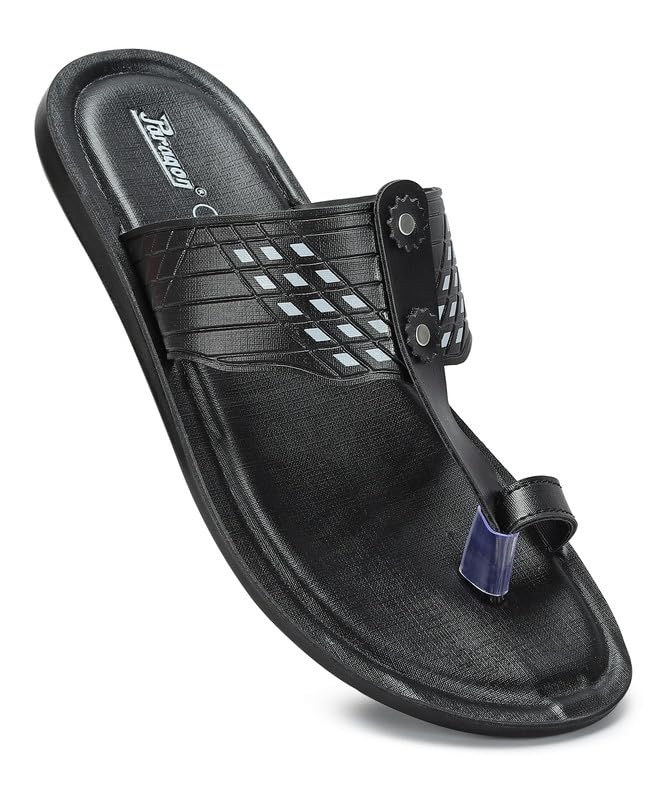 PARAGON Men's Slip On Black Sandals | Trendy Casual Slip-on Sandals with Cushioned Footbed, and Durable Construction | Perfect for Everyday Casual Wear(UK: 7) - Image 5