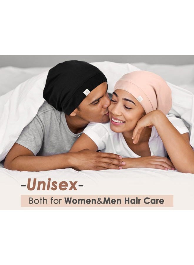 YANIBEST Slouchy Beanie Hat Satin Lined Sleep Cap Satin Bonnet Chemo Headwear Caps for Women and Men Dark Grey - Image 3