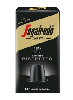 Segafredo Ristretto Aluminium Nespresso Compatible Coffee Capsules 10 Capsules (51g)  - Image 1