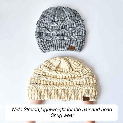 SOMALER Knit Beanie Hat for Women Oversize Chunky Winter Slouchy Beanie Hats Ski Cap Red - Image 4