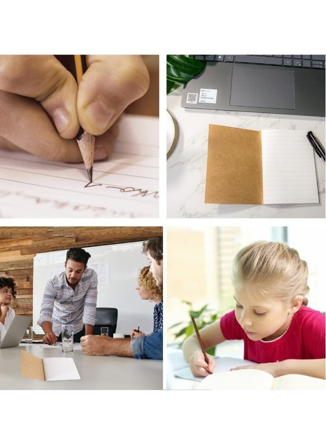 6 Pack Pocket Notebook,  Softcover Mini Notebooks 3.5" x 5.5" Kraft Brown Notebook Small Memo Notepad for Men Women Kids Traveler Author, 30 Sheets,60 Lined Pages, College Student Homework Book - Image 4