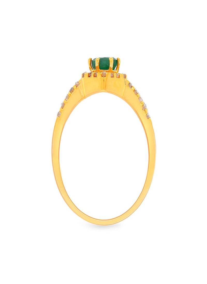 Malabar Gold and Diamonds - 22 Carat 916 Purity Yellow Gold Uncut Diamond Ring EGNPRE498RN1Y13 For Women - Image 1