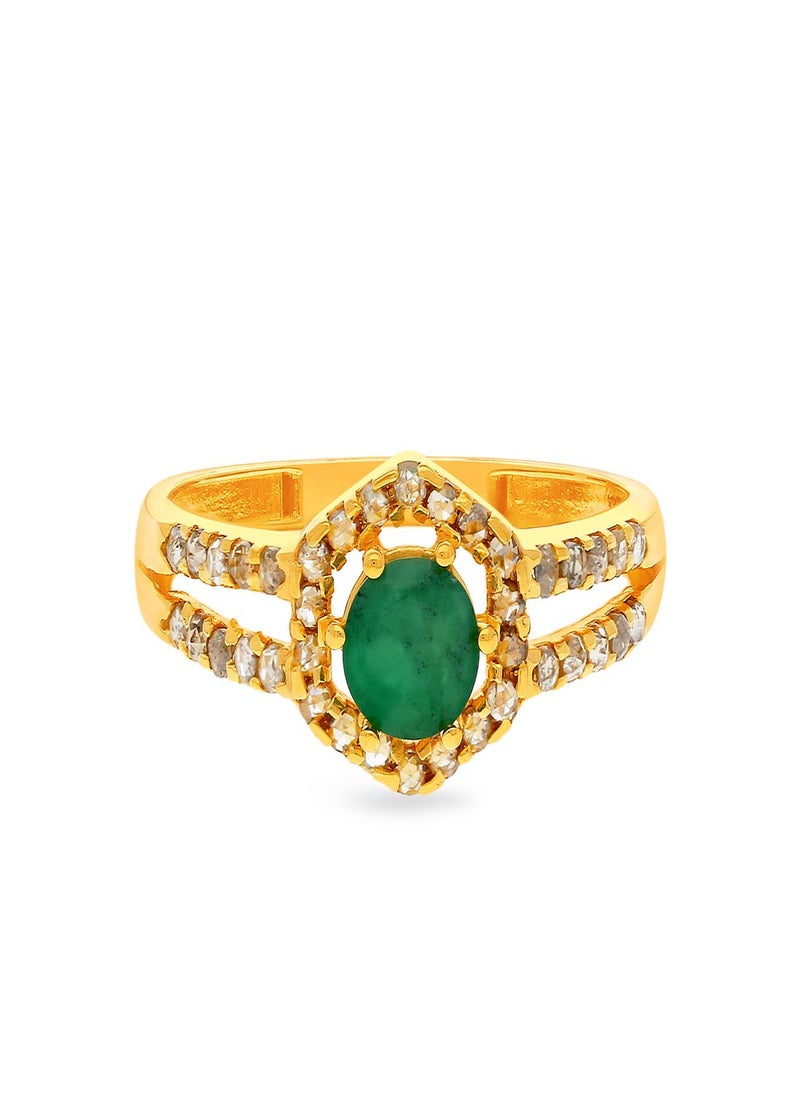 Malabar Gold and Diamonds - 22 Carat 916 Purity Yellow Gold Uncut Diamond Ring EGNPRE498RN1Y13 For Women - Image 1