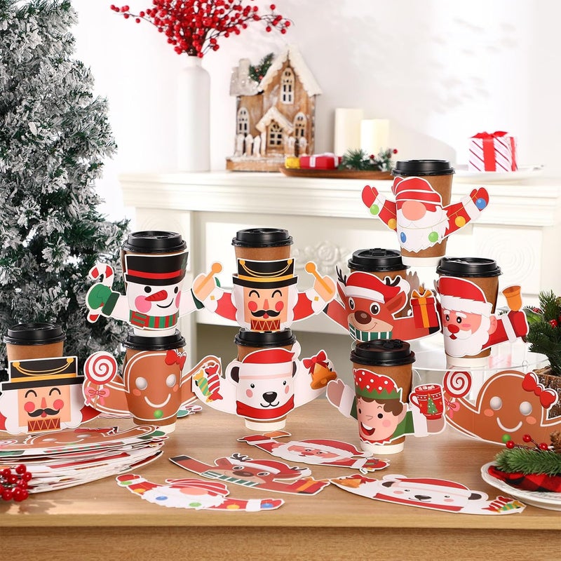 Zhehao 48 Pcs Christmas Coffee Cup Sleeves - Image 2