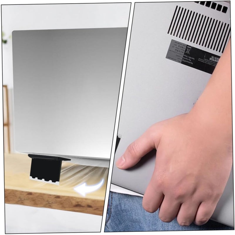 KESYOO 4pcs Portable Ergonomic Laptop Stand Riser with Anti-Slip Base Foldable Notebook Holder for Desktop and Travel Use - Image 3