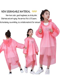 SYOSI Disposable Rain Ponchos for Kids, 6 Pack Bulk Extra Thick Emergency Waterproof Raincoats with Hood Plastic Clear Travel Rain Gear for Concerts, Amusement Parks, Camping, Outdoor, Cycling, and Hiking.  - Image 4