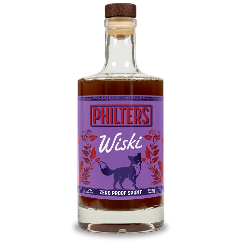 Philters Non-Alcoholic Wiski, Zero Proof Whiskey Spirit, Alternative Drink Made in USA, All Natural Flavors, 25 Fl Oz - Image 1