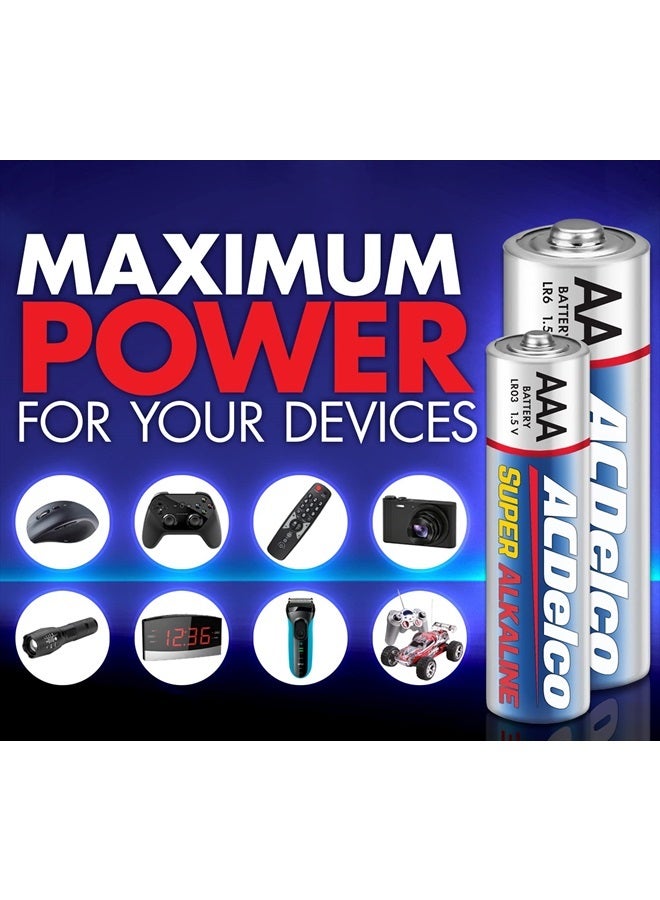 PowerMax ACDelco AA and AAA 48-Count Combo Pack Super Alkaline Batteries, 24-Count Each, 10-Year Shelf Life, Recloseable Packaging - Image 4