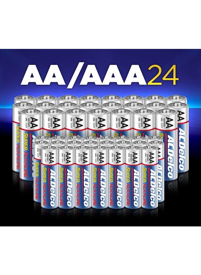 PowerMax ACDelco AA and AAA 48-Count Combo Pack Super Alkaline Batteries, 24-Count Each, 10-Year Shelf Life, Recloseable Packaging - Image 2