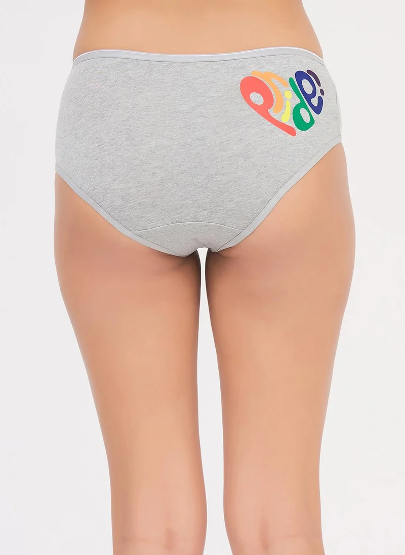 Clovia Clovia Pack of 3 Mid Waist Graphic Print Hipster Panties - Cotton