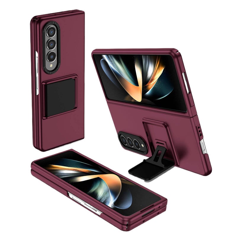 Scratch Resistant TPU Protective + PC for Samsung Galaxy Z Flip 4 with Kickstand in Black for Daily Carry - Image 2