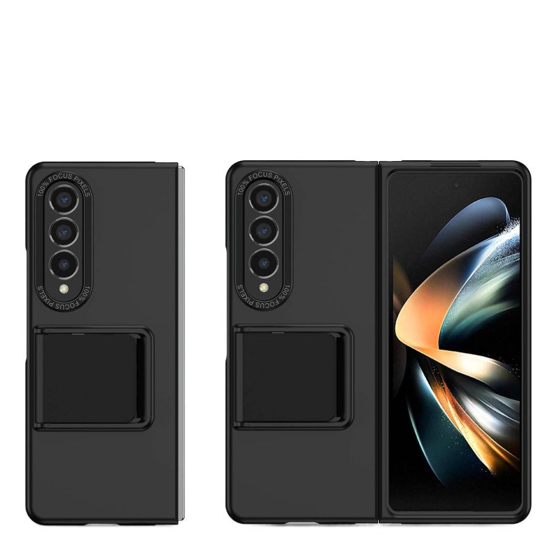 Scratch Resistant TPU Protective + PC for Samsung Galaxy Z Flip 4 with Kickstand in Black for Daily Carry - Image 3