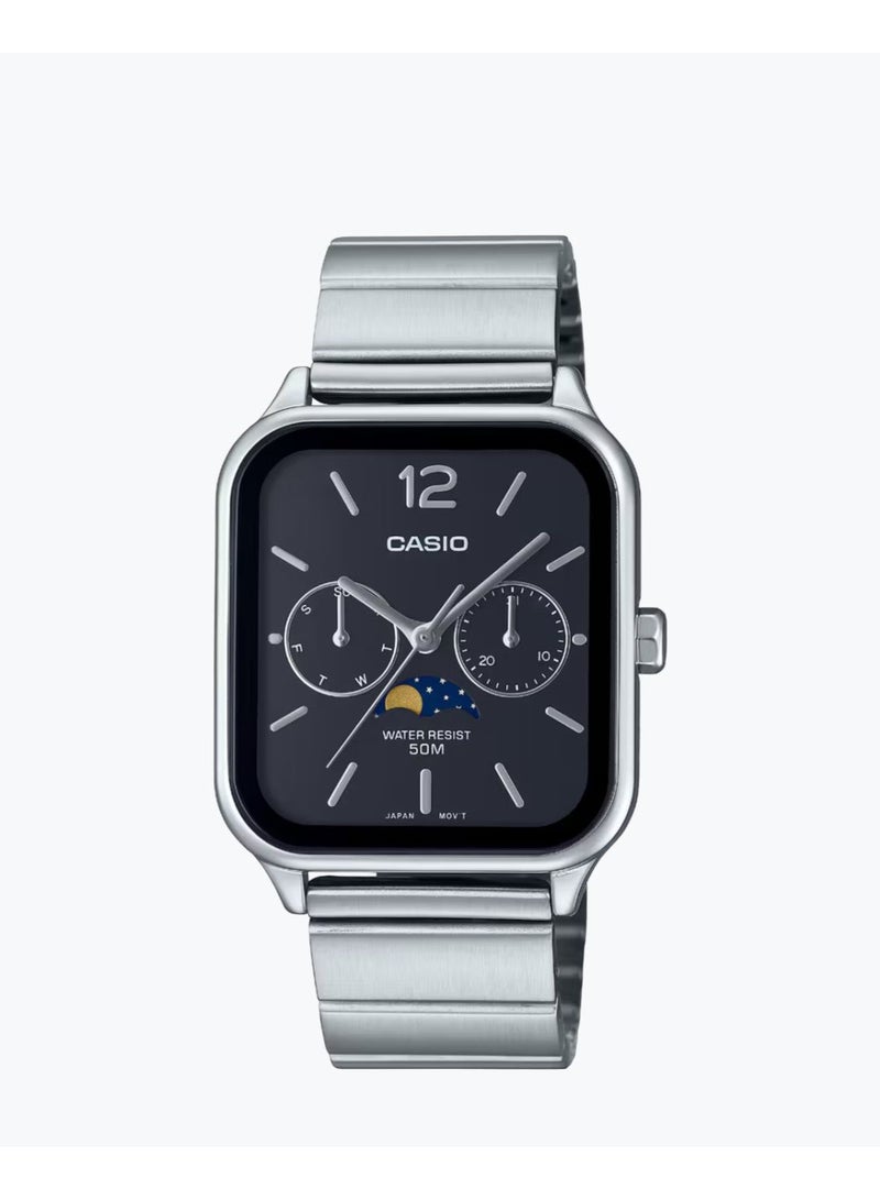 كاسيو ساعة انالوج بعقارب للرجال MTP-M305D-1AVDF، سوار، بسوار فضة - Image 1